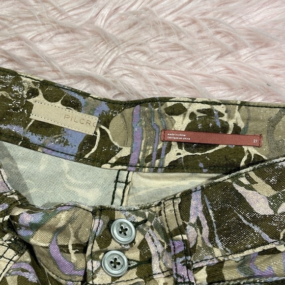 Anthropologie Pilcro The Wanderer Colorful Metallic Marbled Pop Pants - Picture 3 of 12